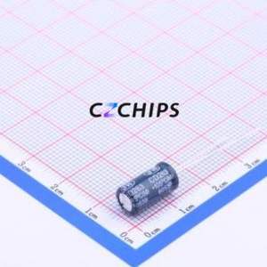 Condensateur électrolytique en aluminium à montage traversant ECR1VBK101MLL063011, montage traversant, D6.3xL11.5mm 100uF 20% 35V 2.5mm - Product Image 1