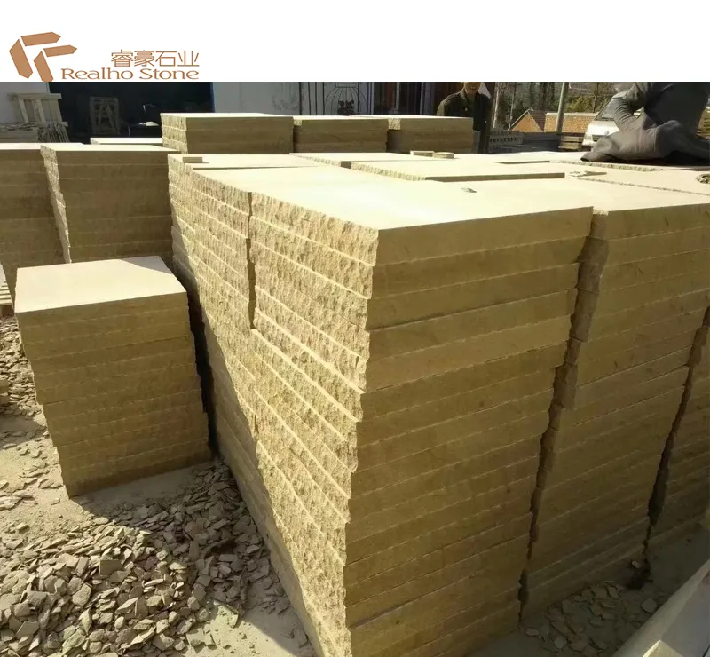 Yellow Sandstone Stone For Cladding Paving Wall Floor Swimming Pool Tile