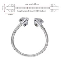 Boucle de porte flexible en métal, protecteur de câble à ressort en acier inoxydable pour porte de contrôle d'accès