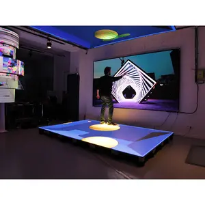 Vente chaude d'usine intérieur pista de baile ledload-bearing interactif LED carrelage de sol affichage pour la piste de danse de scène