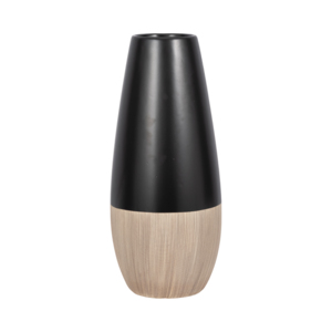 Vaso in Ceramica Bicolore Nero e Beige, Moderno Vaso Decorativo per Fiori, per Casa, Soggiorno, Camera da Letto, Ufficio - Product Image 3