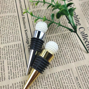 European Style Beaded Spherical Wine Bottle Stopper Metal Sealing Champagne Stopper Home Essentials Simple Design - Product Image 3
