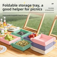 Sous-plat magnétique pliable antidérapant et résistant à la chaleur en silicone, plateau de rangement et organisateur de bureau pour plats chauds, casseroles, poêles et tables de cuisine