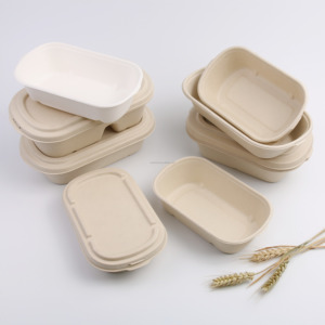 Assiettes de livraison rapide de haute qualité plateaux de bandeja d'emballage alimentaire jetables <span class=keywords><strong>plateau</strong></span> de <span class=keywords><strong>repas</strong></span> de bagasse avec compartiment fournisseurs en gros - Product Image 1