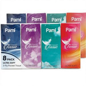 Pañuelos de Bolsillo Ultra Suaves de 3 Capas PAMI, Paquetes Pequeños para Cartera, Toallitas Faciales Fuertes y Absorbentes (Paquete de 8, 10 Unidades) - Product Image 1