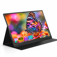 Moniteur portable 15,6 pouces FHD 1920x1080 avec écran tactile, étui magnétique en cuir, Type-C, fin et léger, pour ordinateur portable - Vente en gros fabricant