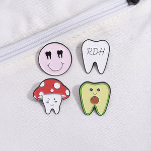 Tandheelkundige Gezondheidsserie Emaille Spelden Cartoon Schattige Tand Broches Revers Badge Kleding Rugzak Pin Cadeau Sieraden Voor Tandarts Vrienden - Product Image 1