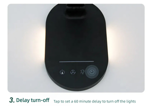 Modern Minimalist Powered LED Desk <b>Lamp</b> with <b>Wireless</b> Charger Reading Room 5-Color Stepless Dimmable Touch Control CRI 80 - Product Image 3