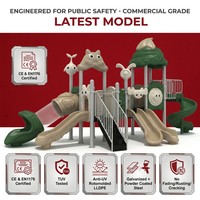 SageDelightRides Module de parc personnalisé, structure de jeu et toboggan pour enfants, en LLDPE et tubes en acier galvanisé, pour complexes balnéaires, fabricant