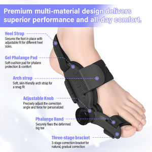 Corrector de Juanetes y Separador de Dedos Ajustable al por Mayor para Hombres y Mujeres, para la Protrusión Ósea del <span class=keywords><strong>Dedo</strong></span> Gordo y Dedos Superpuestos - Product Image 2