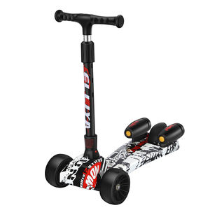 Patinete Plegable Ligero con Ruedas <span class=keywords><strong>de</strong></span> PU para Niños con Asiento Incluido, para Edades <span class=keywords><strong>de</strong></span> 5 a 12 Años, Deportes al Aire Libre, Popular, <span class=keywords><strong>de</strong></span> Empuje - Product Image 1