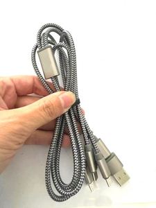 3.93FTマルチUSBケーブル編組6in1マルチ電話充電器ケーブルユニバーサルUSBA/C充電ケーブルタイプC/マイクロUSBポート - Product Image 2