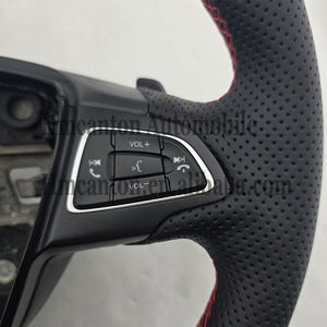 The Most Popular Leather Red Stripe Stitching for Ford Focus Kuga Classic Car Steering <b>Wheel</b> - Product Image 2