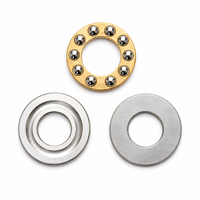 Rodamiento de Bolas de Empuje Plano F11-21, F11-21M 11x21x5mm, Rodamientos de Bolas Axiales Planos de Acero Cromado de Alta Velocidad y Alta Precisión en Miniatura