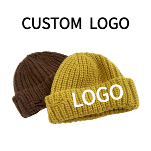Gorro de Punto Minimalista Cálido de Invierno para Niños, Gorro de Color Sólido Desgastado, Gorro de Punto Elegante para Niños Pequeños, Unisex - Product Image 1