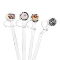 Cubiertas de Silicona para Pajitas, Redondas de 10 mm, Impresión 3D, Grado Alimenticio, Libres de BPA, No Tóxicas, para Camping, Venta al Por Mayor Personalizada