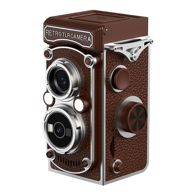 1.54 Inch Mini Retro TLR Digital Camera 1080P FHD Portable Dual Lens Night Vision Autofocus Video Cam for Photography