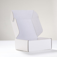 Boîte en carton ondulé blanc sur mesure, boîte d'emballage pour cadeaux, boîte d'expédition postale express