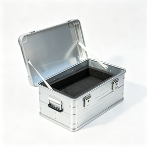Outdoor <b>camping</b> aluminum alloy <b>storage</b> <b>box</b>, multifunctional car trunk <b>storage</b> <b>box</b>, large aluminum case Stackable Plastic <b>Storage</b> - Product Image 4