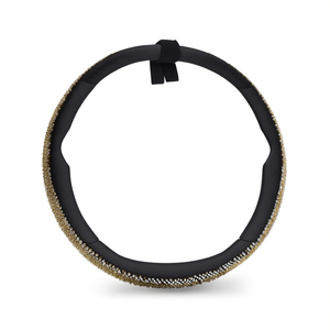 Housse de volant de voiture 37-39 cm, décorative avec strass dorés pour voiture - Product Image 2