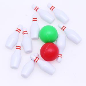 <span class=keywords><strong>Miniature</strong></span> de boule de <span class=keywords><strong>bowling</strong></span> réaliste en plastique solide pour maison de poupée, accessoire de scène sportive extérieure - Product Image 2