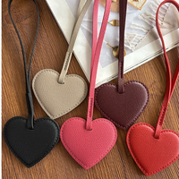 Nouveau Pendentif de Sac en Cuir PU en Forme de Cœur YY, Breloque de Sac à Main, Cadeau de Noël, Breloque pour Sac Fourre-tout et Sac à Dos