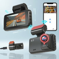 WIFI Dual Lens Mini IPS Screen Hidden Dashcam 4K Depan/Belakang GPS WDR HDR Perekam Video Mobil DVR Garansi 1 Tahun 512G