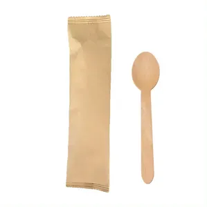 Bán buôn sinh viên xách tay tự nhiên sồi tre dao gỗ nĩa thìa Flatware thiết lập dao kéo cho du lịch và nhà hàng