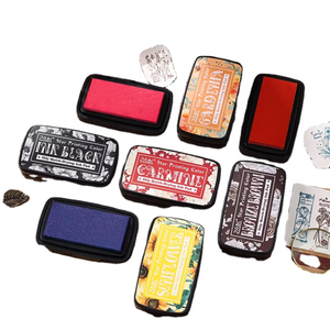 1 unidad de almohadilla de tinta de color vintage con estampado de estrellas, tinta a base de aceite, para sellos de arcilla coloridos y arcilla especial para manualidades - Product Image 1