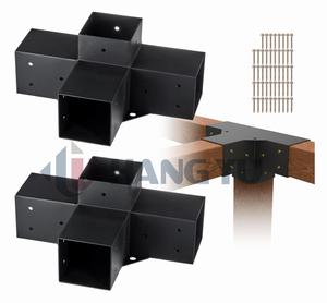 Vigas de fácil instalación para pérgolas y gazebos de patio con base de poste de pérgola, para accesorios de muro cortina - Product Image 2