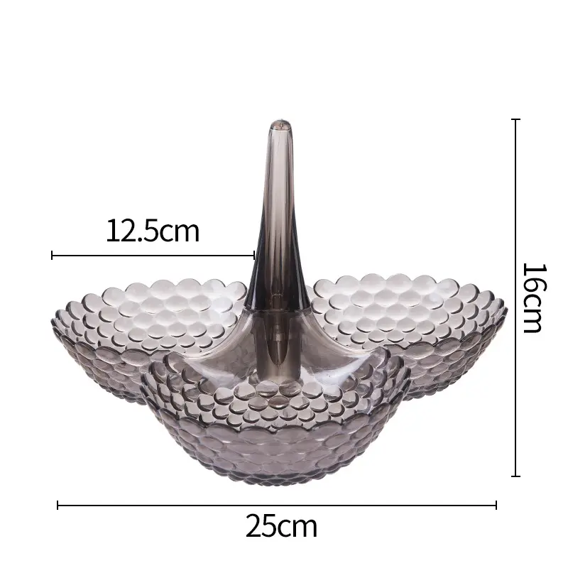 Créatif Multicouche Empilable Thé Cristal Design Vaisselle En Plastique De Collation de Fruits Plateau