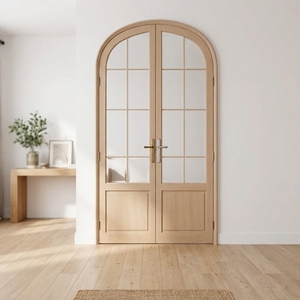 DEMEA Französisches Design Innentür aus Holz, Innentür mit gewölbtem Oberteil und eingebettetem Türblatt, Innentüren für Häuser - Product Image 1