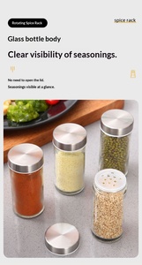 Wholesale New Style Rotating Tray Spice <b>Rack</b> with Round Bottle Stainless Steel <b>Kitchen</b> Organizer Pantry Cabinet for Seasoning - Product Image 3