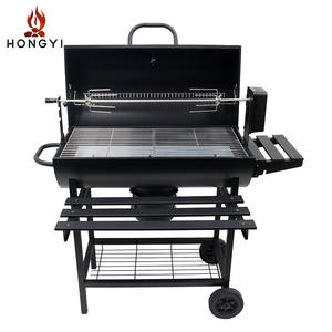 HONGYI Parrilla de Carbón Grande Estilo Americano con Ruedas y Asador Eléctrico para Exteriores - Product Image 1