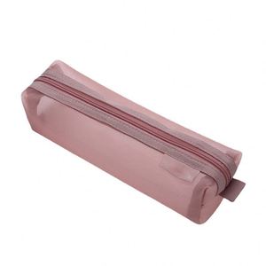 Pochette Classique Transparente Épaisse en Maille avec Fermeture Éclair pour Étudiants, Trousse à Crayons, Papeterie de Bureau, Fournitures Scolaires - Product Image 4