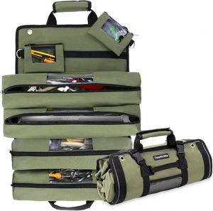 Muestra gratuita: Organizador de bolsas de golf enrollable de alta resistencia con 7 cremalleras y múltiples asas para colgar. - Product Image 1
