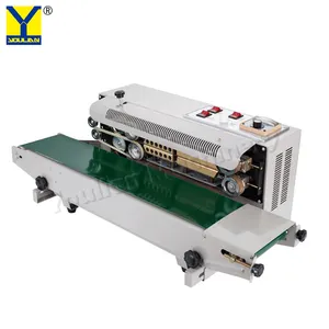FR-900 semi-automatique machine de scellage de film de sac en plastique continu avec codeur de date pour les industries des produits de base et de l'hôtellerie