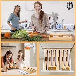 2 in 1 bambu duvara montaj kilitli çanta depolama organizatör ahşap kilitli çanta düzenleyici - Product Image 3