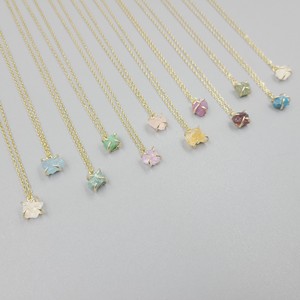 Pierre de naissance Griffe Irrégulière Pierre Naturelle Collier Douze Anniversaire Cristal Pendentif Collier En Acier Inoxydable - Product Image 3