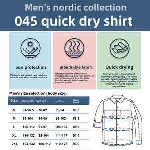 Camicia Nordica con Perline ad Asciugatura Rapida per Uomo, Taglia Grande, Traspirante, Protezione Solare, Maniche Lunghe, per Pesca e Casual - Product Image 6