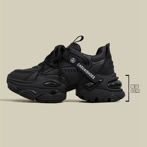 Chaussures papa à semelles épaisses femmes 2024 été nouvelles chaussures de sport décontractées en maille rétro américaine améliorant la hauteur - Product Image 1