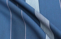 Tissu de chemise durable en bambou, polyester et élasthanne, teint en fil uni, infroissable, à rayures, pour chemises d'affaires pour hommes