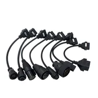 Cable Convertidor OBD2, Juego Completo de 8 Cables para Automóviles y Camiones, para Lector de Diagnóstico TCS PRO, Conector de Interfaz