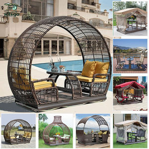 Chaise balançoire d'extérieur en rotin Chaise à bascule quatre places Jardin Balcon Cour Loisirs Chaise à bascule en alliage d'aluminium - Product Image 2