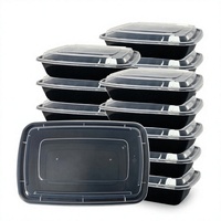 Contenants de préparation de repas Kingstar 16 oz en PP transparent avec couvercles à fermeture à pression, empilables pour la préparation de repas en vrac hebdomadaire