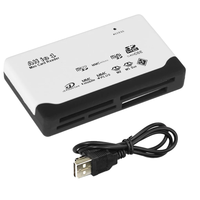 Adaptador USB 2.0 6 en 1 al por Mayor, Lector de Tarjetas de Alta Velocidad para USB Externo, Mini SDHC, M2, MMC, XD, CF, Lector de Tarjetas de Memoria Todo en Uno
