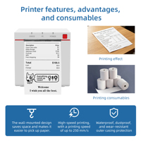 Printer Label Thermal Desktop MASUNG MD80II Grosir 80mm, Printer POS OEM dengan Antarmuka USB & RS232 untuk Retailing
