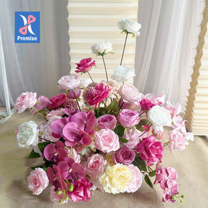 Arrangement de boule de fleur de mariage de promesse pièce maîtresse de mariage faite à la main boules de fleur de Rose rose artificielle - Product Image 1