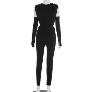 Autumn New Damen 2-teiliges Set Solid Hollow-Out Bodysuit und Leggings Zweiteiliges Set Streetwear Outfits - Product Image 2