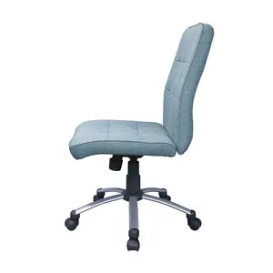 New Fashion Modern Office Furniture Armless Ergonomic Fabric Office Chairs With Wheels